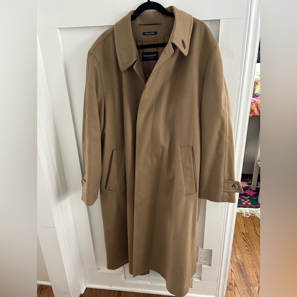 SCHNEIDERS Austria Camel Cashmere Trench Pea coat - Picture 6 of 11